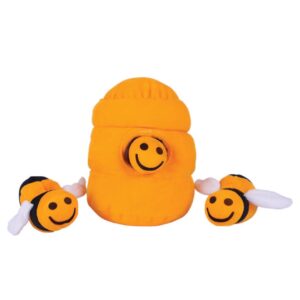 2 in 1 Beehive Puzzle Plush Toy with 3 Detachable Bees for Dogs | Animal Soft Toys | Stuff Toy