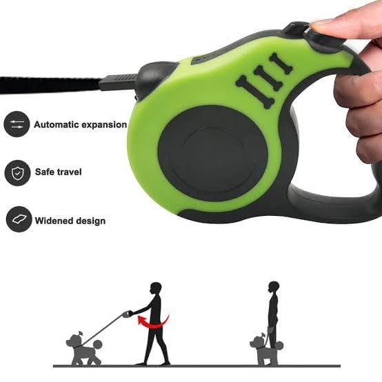 41m6kBOjhL.jpg Automatic Retractable Dog Leash,Automatic Extending for Small Medium Adult Dogs by Pet & Vet.(Colour May Vary)