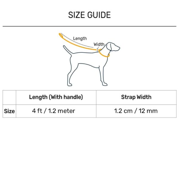 HUFT Rope Leash for Dogs - Orange - 4 ft