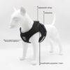 Heart Home Reflective Dog Harness With Adjustable Leash|Breathable Polyester Mesh Fabric |Medium Size|HT-844|Comfortable No-Pull Grip|Quick Release Buckles|Easy On - Easy Off Harness|Black