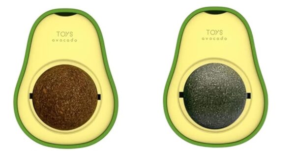 Silvervine, Gall Fruit Catnip Wall Toy, Rotatable, Cat Chew Toys, Silvervine, Gall Fruit Catnip Wall Toy, Rotatable, Cat Chew Toys, (Avocado Shape) and Catnip Wall Toy, Rotatable, Cat Chew Toys, Combo Pack