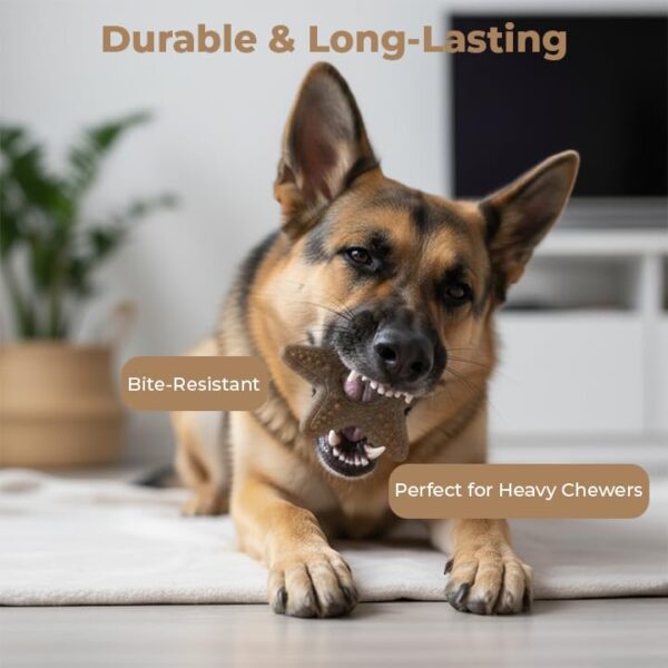 Pet Bamboo Chew Star Toy for Dogs – Fun & Interactive Exercise Play Toy, Durable and Safe for Chewing, Teething, and Dental Health-Brown