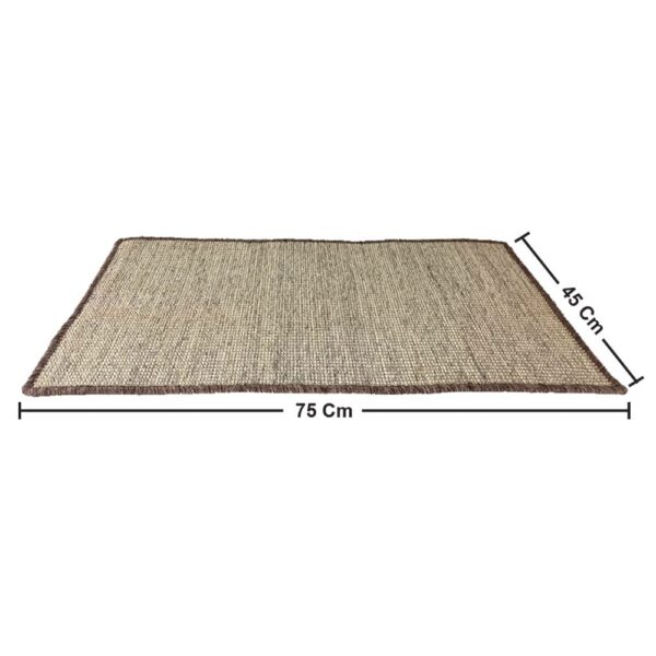 Mats Avenue Cat Litter Box and Tray Mat Natural Sisal Hand Made Beige Color with Wool Yarn End Finishing (45x75 CM)