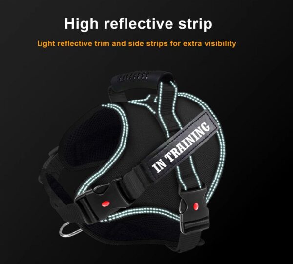 KIKA Pets Muscle Dog Harness for Large Dogs, L Size (21-35 kg Dogs), Midnight Black