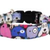 Lana Paws Polyester Googly Eyes Durable Fabric Dog Collar Belt For Large Dogs_Pack Of 1, Blue,24X1.5 Inch