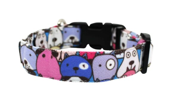 Lana Paws Polyester Googly Eyes Durable Fabric Dog Collar Belt For Large Dogs_Pack Of 1, Blue,24X1.5 Inch