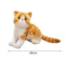 TOYZEELAND Shiva Cat Soft Toy for Kids Make Sound Like Real cat - Plushie for Girls & Boys Cat Plush Toy � Realistic Stuffed Animal 3D Cat Plush for Kids & Adults (Orange White) (Orange and White)