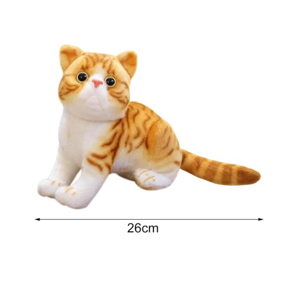 TOYZEELAND Shiva Cat Soft Toy for Kids Make Sound Like Real cat - Plushie for Girls & Boys Cat Plush Toy � Realistic Stuffed Animal 3D Cat Plush for Kids & Adults (Orange White) (Orange and White)