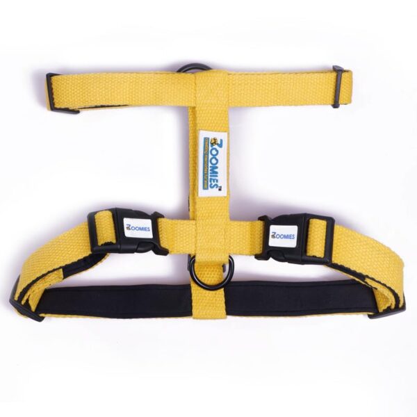512WBXtQH4L.jpg Zoomies Dog Harness – Premium Soft Padded Cotton H-Harness for Comfort and Control, Small Size, Yellow