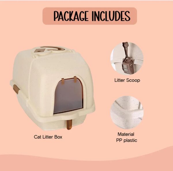 Aurora Litter Den | Enclosed Cat Litter Box with Odour Control & Privacy | Spacious, Easy-Clean, Non-Stick Tray | Hygienic Design for Large Cats & Multi-Cat Homes