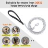 PSK PET MART Heavy Duty Dog Leash Metal Dog Leash Dog Chain with Padded Handle (Large, Blue)