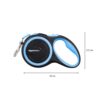 Amazon Basics Retractable Dog Leash | 5 Meter | for Large Dogs Up to 50 Kg | Heavy Duty Leash for Pets | Strong Nylon Tape, Anti-Slip Handle, Built in Spring, One-Click Brake Pause | Blue