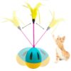 The Pets Company Cat Tumbler Toy, Interactive Training Cat Treat Dispenser Toy Indoor Cat Kitten, with Feathers