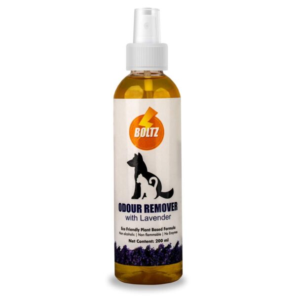 519yTC9USFL._SL1200_.jpg Boltz Odour and Urine Smell Remover Pet Area Freshener for Dog and Cat with Lavender Fragrance (200 ml), 1 Piece