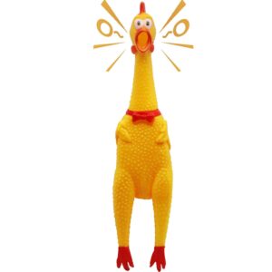 PSK PET MART Squeaky Yellow Chicken Rubber, Chicken Large Hen PSK PET MART Squeaky Yellow Chicken Rubber, Chicken Large Hen Toy for Playing Kids and Pets (Pack of 1)