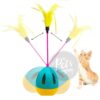 The Pets Company Cat Tumbler Toy, Interactive Training Cat Treat Dispenser Toy Indoor Cat Kitten, with Feathers