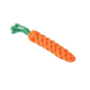 Dog Trust Durable Orange Carrot Knotted Cotton Rope Toys for Dog Trust Durable Orange Carrot Knotted Cotton Rope Toys for Teeth Cleaning and Chewing, Small & Medium Dog/Cat/Puppy (Multicolour).
