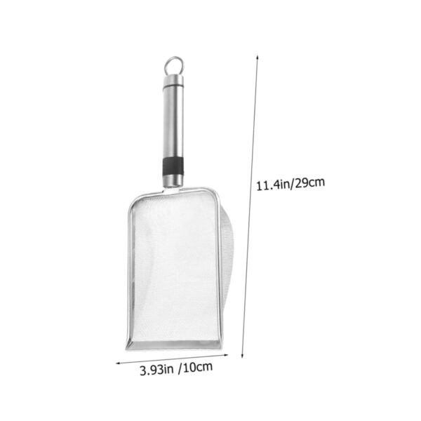 Cat Litter Scooper, Stainless Steel Cat Litter Scoop for Cats and Small Pets, Durable Waste Removal Tool with Comfortable Handle, Easy to Clean for Cat Litter and Reptile Terrariums