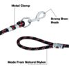 Sage Square Strong Dog Rope Leash | Durable Heavy Duty Comfortable Nylon Leash | Walking Leads with Strong Hook | for Large Dogs | Pack of 1 (Color May Vary) (15 MM)