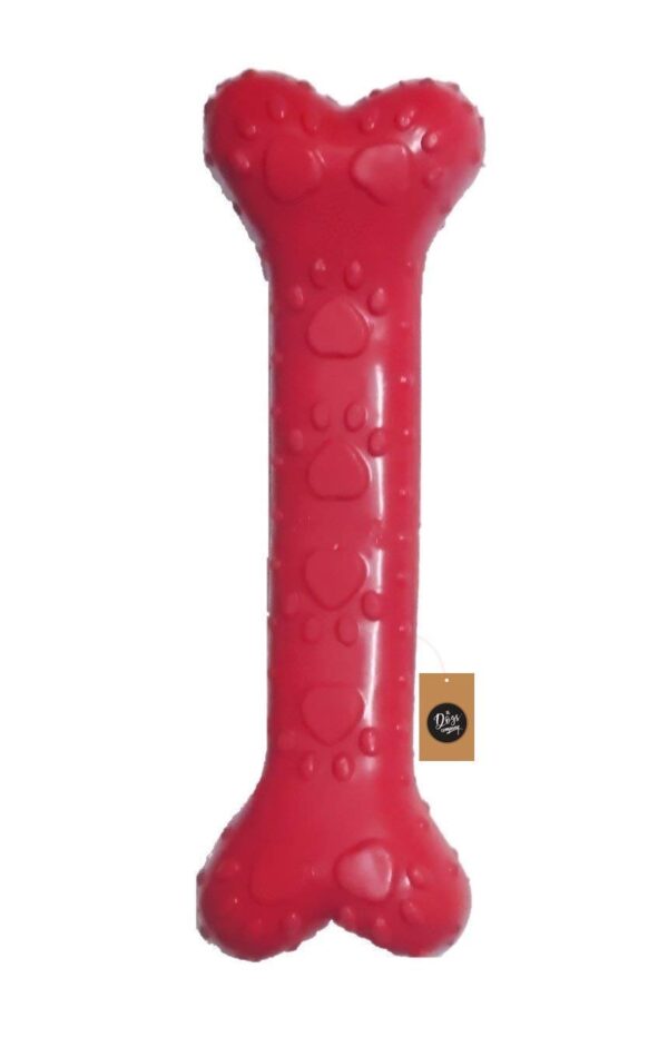 Pets Co. Rubber Dog Chew Toy Combo (6" Bone + 3" Spike Ball + 4.5" Ring + 7" Plastic Bone) | Teething Toys for Puppies & Small Dogs