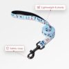 Zigly Lifestyle Doodle Dog Leash-Blue | Durable Long Leash for Dogs | Comfortable Grip, Stylish Printed Ltraining Leash for Daily Walks