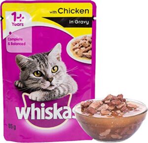 Whiskas Wet Cat Food, Chicken in Gravy, 85 g [Pack of 6]