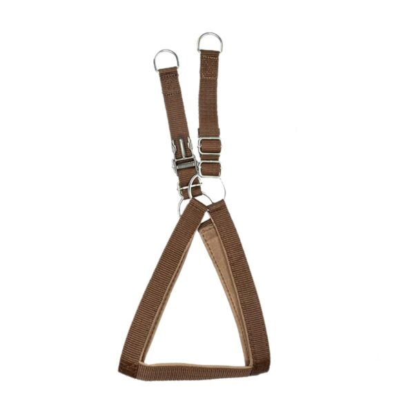 51KqaWXjvL._SL1500_.jpg No Pull -Step in Soft Padded Buckle Dog Harness and Collar Leash - Escape Proof Adjustable Combo for Walking Training Hiking Outdoor (Brown, Large)