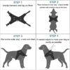 Subaka Butterfly Comfort No-Pull Dog Harness with Handle-Adjustable Reflective Pet Vest for Small, Medium & Large Dogs, Choke-Free Soft Padded Outdoor Training & Walking Harness Printed Blue XtraLarge