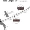 Hachiko:-Heavy Duty Double Leather Dog Leads Pet Leash for 2 Dogs(Brown)
