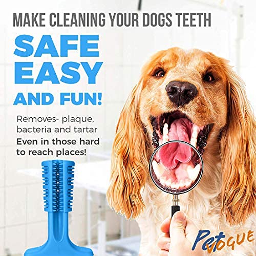 51OIWzzn15L.jpg PSK PET MART Dog Toothbrush Stick Bristly Brushing Stick Dog Teeth Cleaning Treats Chew Toys Bite Resistant Puppy (TPR) Natural Rubber (Pack of 1)