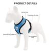 Kuber Industries Dog Chest Harness with Nylon Leash I No Pull, Soft Padded and Breathable Dog Vest I Adjustable, Reflective I Large, Blue