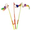 Interactive Cat Teasing Stick | Engaging Feather Wand Toy Set for Kitten & Cats, Activity Cat Teaser Mouse Chase Wand Play Stick with Bell for Fun Exercise & Playing for Indoor (Pack of 1)