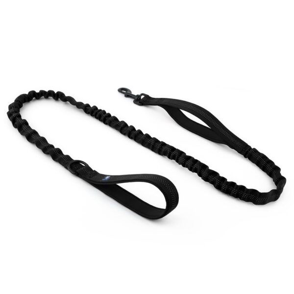 Hank Army Tactical Dog Leash | 3M Reflective | Heavy Hank Army Tactical Dog Leash | 3M Reflective | Heavy Duty Rope | Military Grade Metal Hook | Stretchable | Soft Double Handle | Suitable for Training, Walking, Adventure (Black 6 Feet)