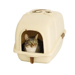 Aurora Litter Den | Enclosed Cat Litter Box with Odour Control & Privacy | Spacious, Easy-Clean, Non-Stick Tray | Hygienic Design for Large Cats & Multi-Cat Homes