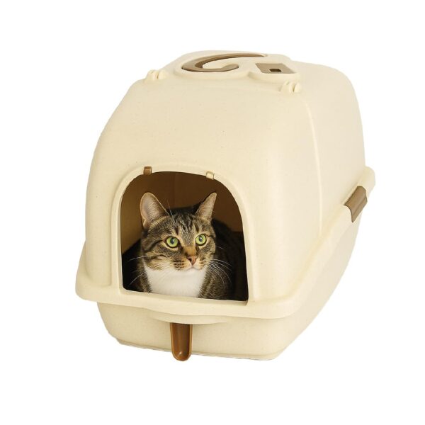 Aurora Litter Den | Enclosed Cat Litter Box with Odour Control & Privacy | Spacious, Easy-Clean, Non-Stick Tray | Hygienic Design for Large Cats & Multi-Cat Homes
