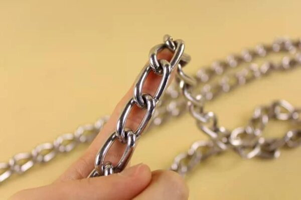 PSK PET MART Dog Chain Silver Grind No.10 Heavy Weight Dogs Leash Heavy Duty Dog Chain with Heavy Hook (L - 60 Inch) for Large Dogs