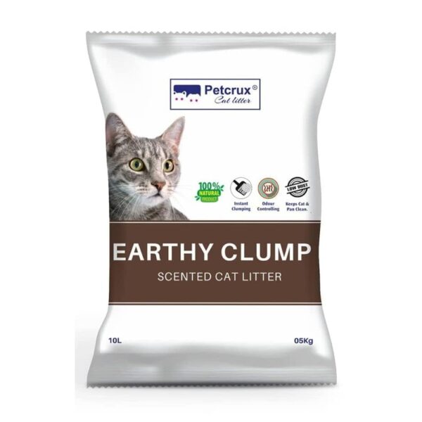 PetCrux Earthy Clump Cat Litter 10Kg 100% Natural Bentonite Odour Lock Lavender Scented Clay Dust Free Absorbent Eco-Friendly Sand for All Breeds of Cats 2 Packs of 5 Kgs (Combo)