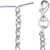 PSK PET MART Dog Chain Silver Grind No.10 Heavy Weight Dogs Leash Heavy Duty Dog Chain with Heavy Hook (L - 60 Inch) for Large Dogs