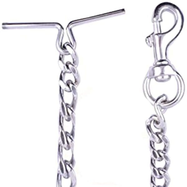 PSK PET MART Dog Chain Silver Grind No.10 Heavy Weight Dogs Leash Heavy Duty Dog Chain with Heavy Hook (L - 60 Inch) for Large Dogs