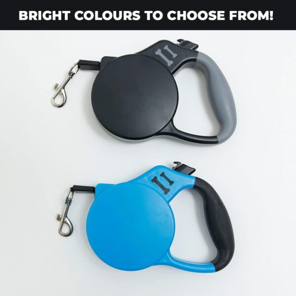 Heart Home Retractable Dog Leash|One Button Break with Safety Lock|Automatic & Non-Slip Handle|Soft Padded Handle for Comfortable Grip|Pet Training & Walking Accessory|Blue