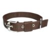 VIP Collection Dog Collar & Rope Leash Set – Adjustable Nylon Collar (1 Inch, Medium, 16"-25") with 5ft Braided Nylon Leash, Durable for Walking, Training & Running, Brown, for All Breeds