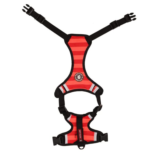 Dog Padded Harness| Easy Control Handle for Small, Medium & Large Dogs| Dog Harness Comes with Red-Orange Mix Color for Small Size Dogs