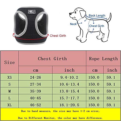 51XYn1PWLFL.jpg KUTKUT Adjustable Dog Harness, No Pull for Small Dog, Reflective, Breathable & Soft Mesh Padded Step-in Vest & Leash Set for Outdoor Walking Escape Proof (Size: XL, Pet Weight 7-10Kg, Chest: 47-53cm)