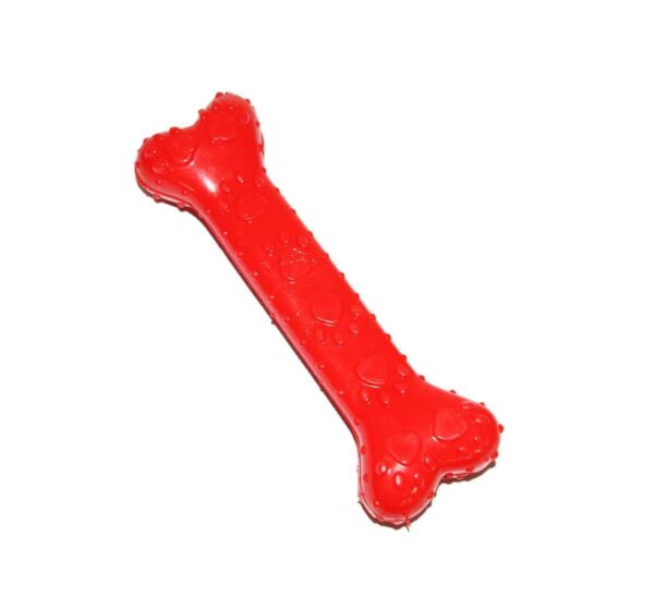 Rubber Chew Dog Bone Toy, Large - 8.5 inch, Color May Vary