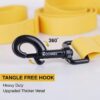 Zoomies Dog Unisex Biothane 5ft Leash Waterproof Odour-Free with Rust-Proof 360° Swivel Hook Lightweight Durable Strap for Outdoor Walks Training and Everyday Use - Yellow (ZYBL000L)