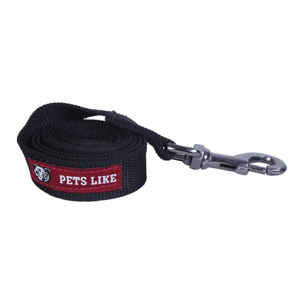 Pets Like Dog Polyester Leash Black(25mm) (GE-PL00010B)