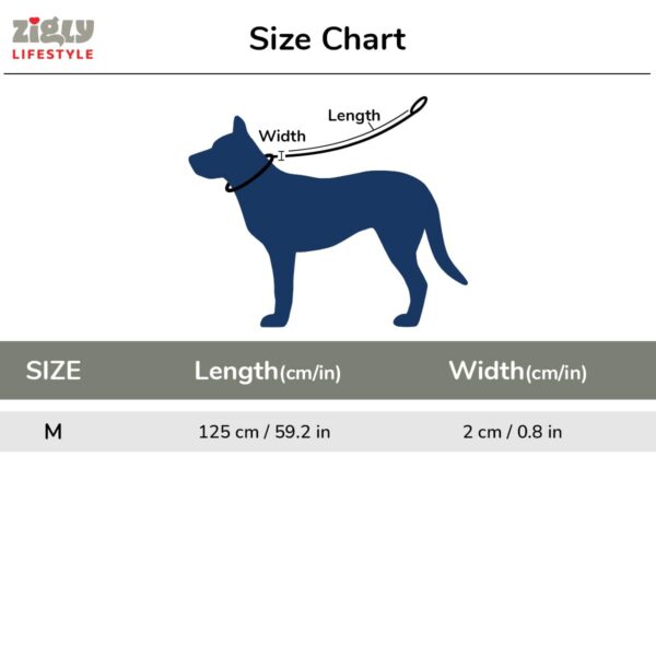 Zigly Lifestyle Doodle Dog Leash-Blue | Durable Long Leash for Dogs | Comfortable Grip, Stylish Printed Ltraining Leash for Daily Walks