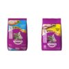 Whiskas Adult (+1 Year) Dry Cat Food, Ocean Fish Flavour, Whiskas Adult (+1 Year) Dry Cat Food, Ocean Fish Flavour, 7kg Pack and Adult (+1 Year) Dry Cat Food, Chicken Flavour, 1.2kg Pack