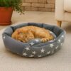 Star Pattern Round Pet Bed for Cats & Dogs (M)