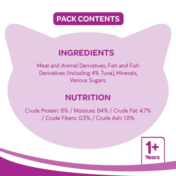 51h98uh5yYS._SL1000_.jpg whiskas Wet Meal Adult Cat Food - Tuna In Jelly, 85G Pouch, 1 Count